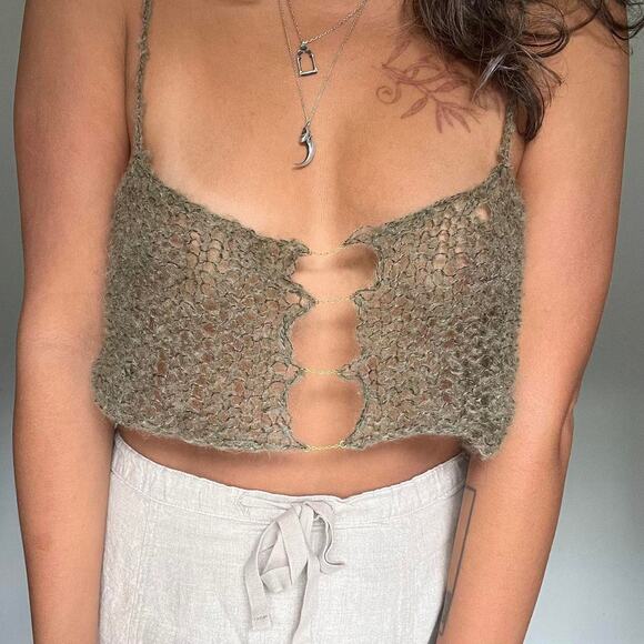 Mohair knitted cami chain closure - Picture 3 of 3